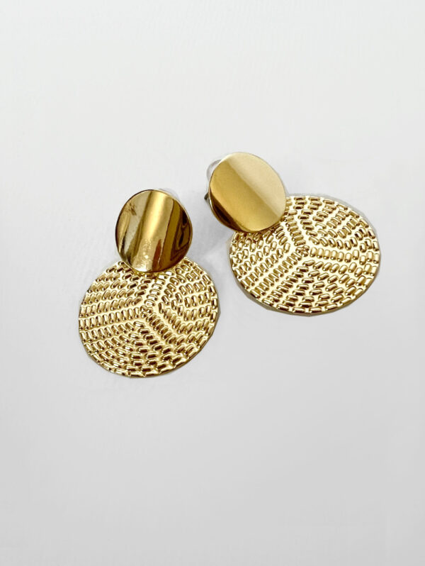 Pendientes Doble Medalla Textura